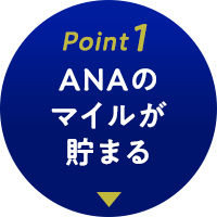 Point1　ANAのマイルが貯まる