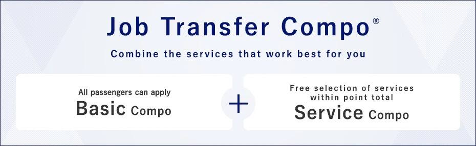 Job Transfer Compo® Combine the services that work best for you All passengers can apply Basic compo + Free selection of services Service Compo