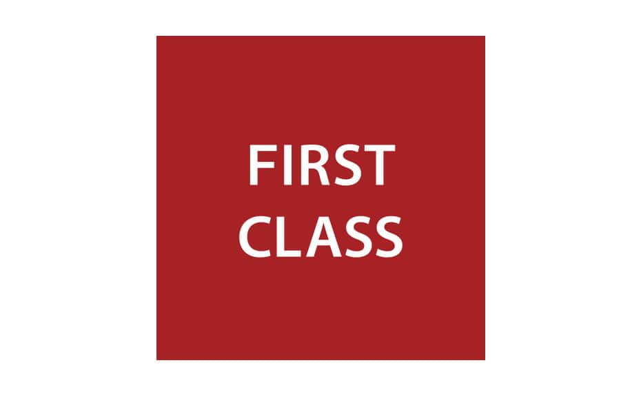 FIRST CLASS