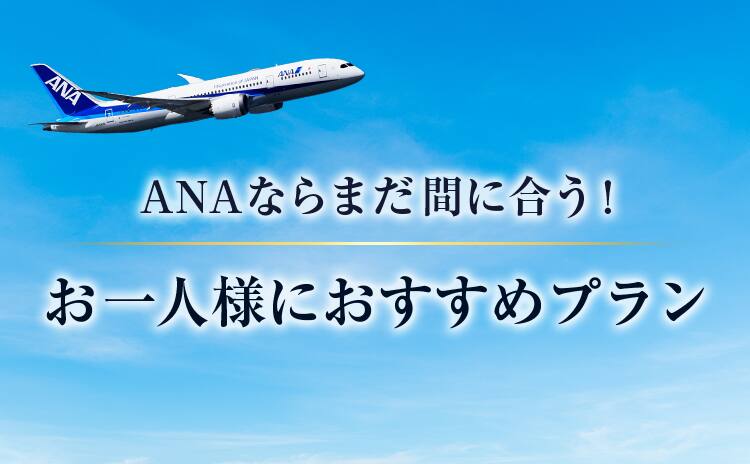ANAならまだ間に合う!お一人様におすすめプラン9月の火曜日に対象出発期間のご予約でマイルプレゼント！
