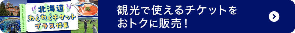北海道わくわくチケットプラス特集 観光で使えるチケットをおトクに販売！