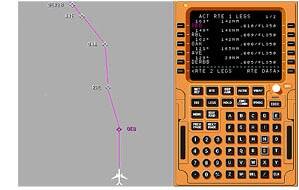 Model map of predicted flight route
utilizing satellite system for higher accuracy