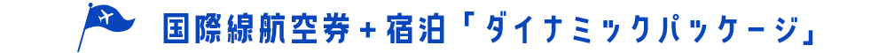 国際線航空券＋宿泊「ダイナミックパッケージ」