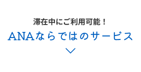 滞在中にご利用可能！ANAならではのサービス