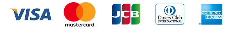 VISA / MasterCard / JCB / Diners Club / AMERICAN EXPRESS