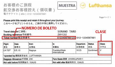 La información que se debe ingresar es el NÚMERO DE BOLETO y la CLASE.(LH)