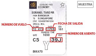 La información que se debe ingresar es el NÚMERO DE VUELO, la FECHA DE SALIDA y el NÚMERO DE ASIENTO.(TG)