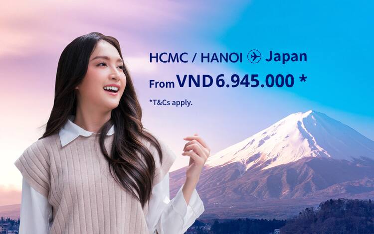 Hanoi / HCMC - Japan from VND 6.945.000 T&Cs apply.