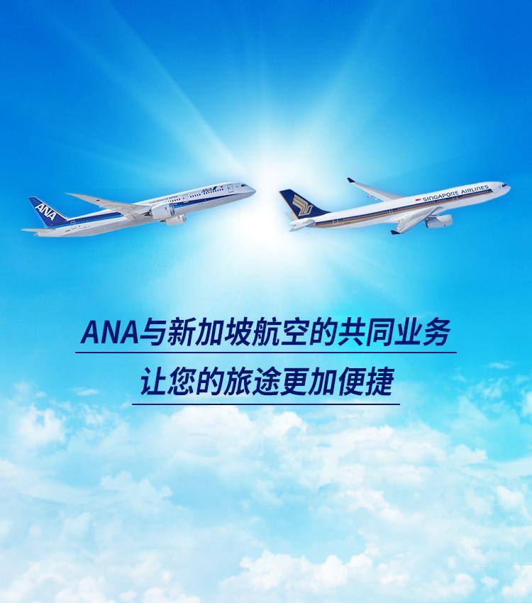 ANA与新加坡航空的共同业务让您的旅途更加便捷