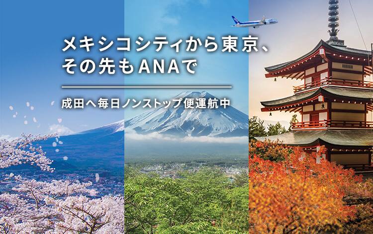 メキシコシティから東京、その先もANAで　～成田へ毎日ノンストップ便運航中～