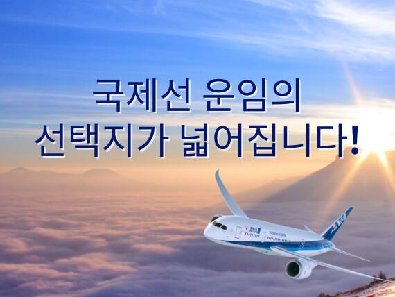 국제선 운임의 선택지가 넓어집니다!