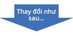 Thay đổi như sau...