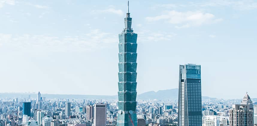 a landscape of Taipei
