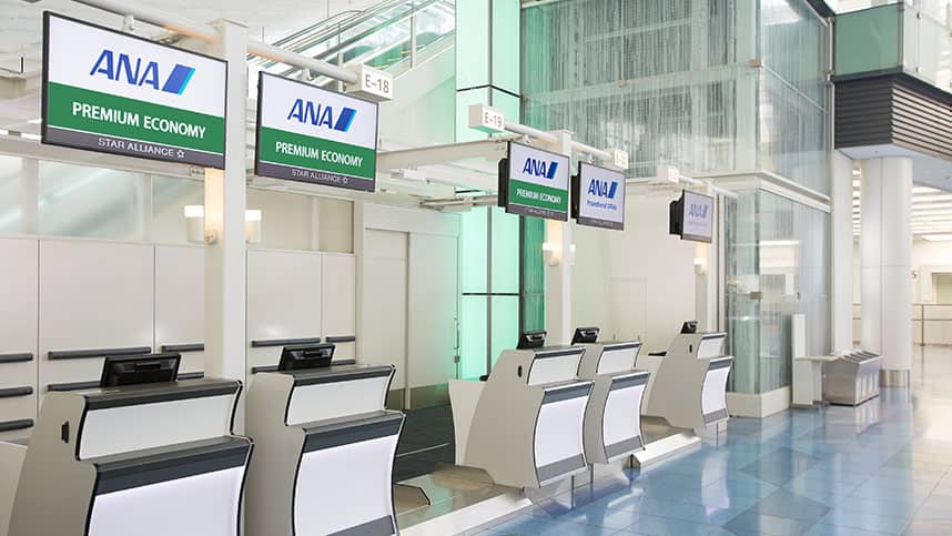 Premium Economy Check-in counter