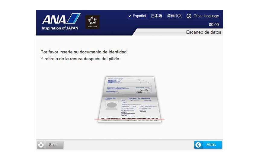 3.4 Pantalla Lector de pasaporte