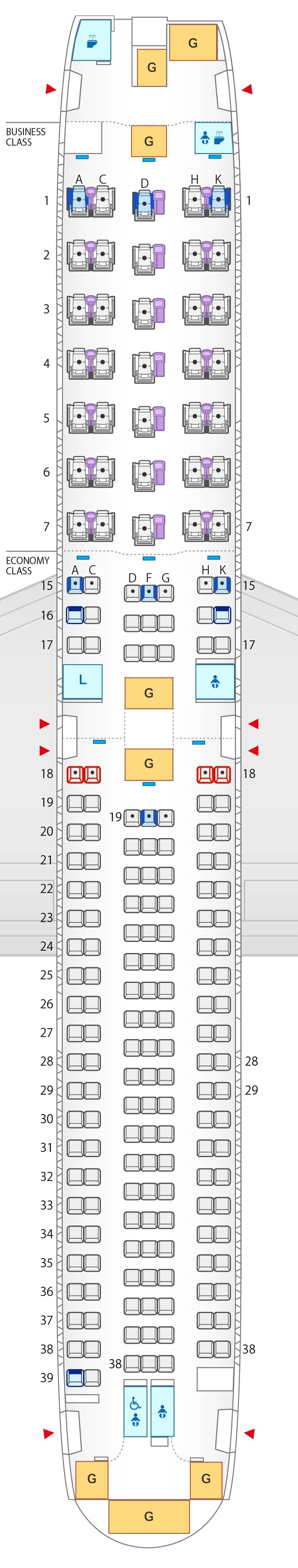 Seat Map of Boeing 767-300ER