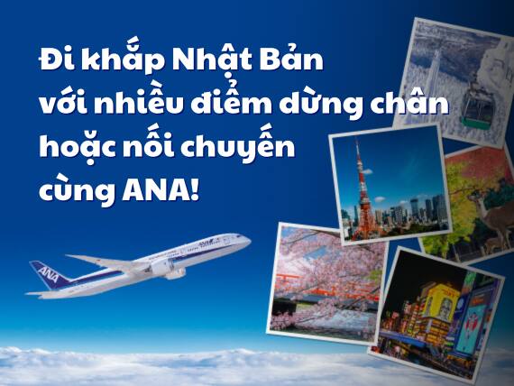 Đi khắp Nhật Bản với nhiều điểm dừng chân hoặc nối chuyến cùng ANA!